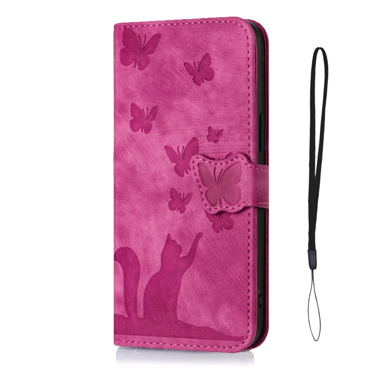 For iPhone 13 mini Butterfly Cat Embossing Flip Leather Phone Case(Pink) For iPhone 13 mini Butterfly Cat Embossing Flip Leather Phone Case(Pink)