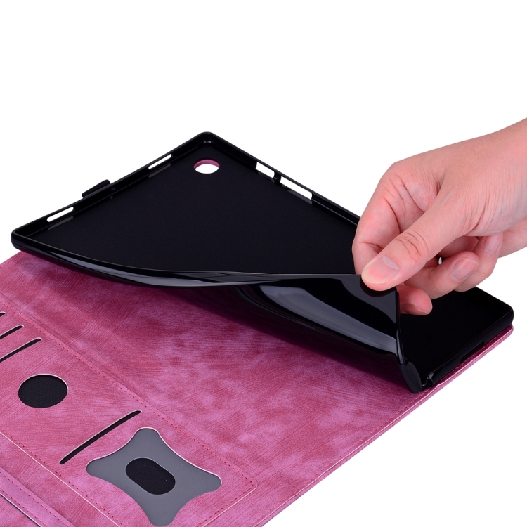 For iPad Pro 13 2024 Cartoon Sakura Cat Embossed Smart Leather Tablet Case(Rose Red) For iPad Pro 13 2024 Cartoon Sakura Cat Embossed Smart Leather Tablet Case(Rose Red)