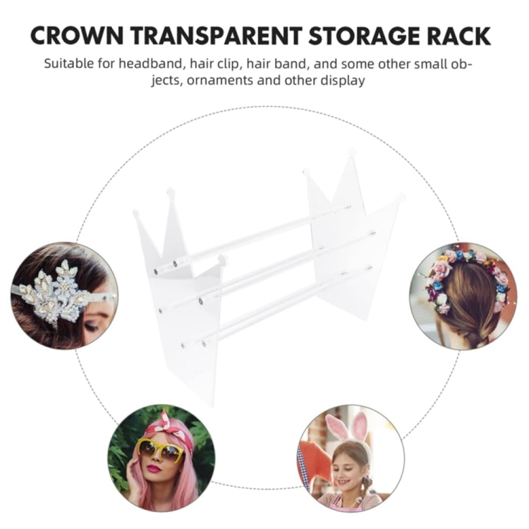 YX032 Acrylic Headband Hairband Storage Rack Display Stand