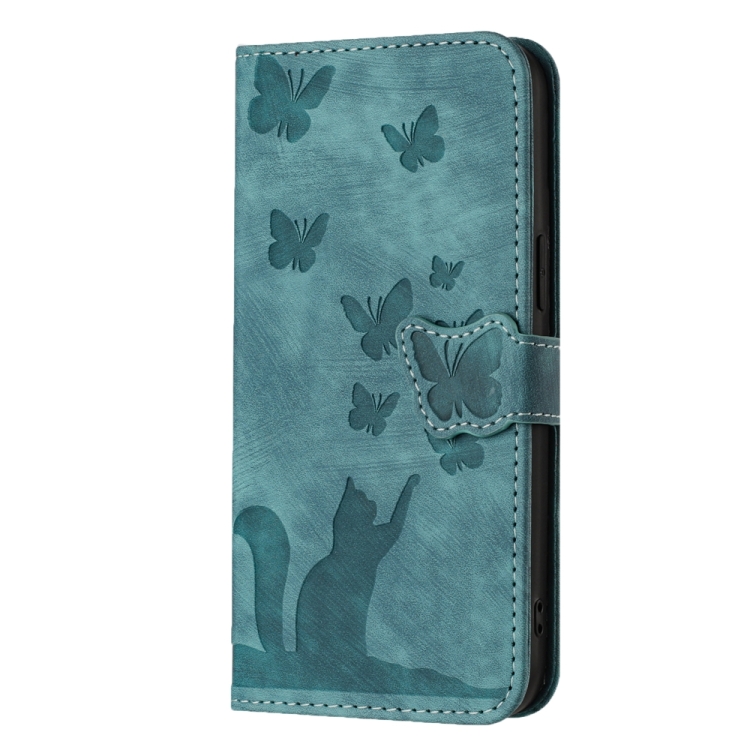 Para Xiaomi Redmi Note 13 Pro 5G Butterfly Cat Funda de cuero con tapa en  relieve para teléfono (marrón)