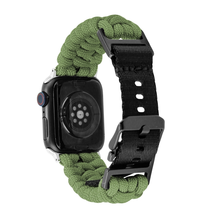 Cinturino per orologio con fibbia intrecciata semplice in tessuto Paracord  da 40 mm per Apple Watch