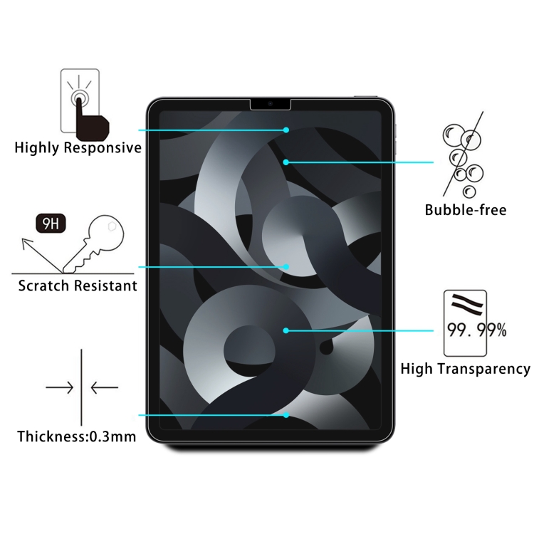 For iPad Air 6 2pcs 0.3mm 9H Explosion-proof Tempered Tablet Glass Film For iPad Air 6 2pcs 0.3mm 9H Explosion-proof Tempered Tablet Glass Film