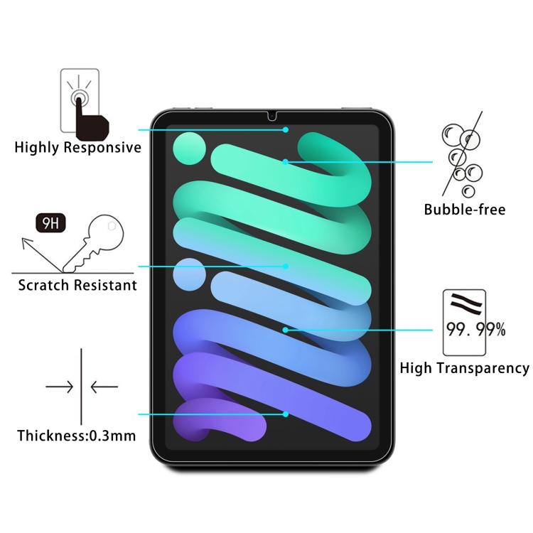 For iPad mini 2024 25pcs 0.3mm 9H Explosion-proof Tempered Tablet Glass Film For iPad mini 2024 25pcs 0.3mm 9H Explosion-proof Tempered Tablet Glass Film