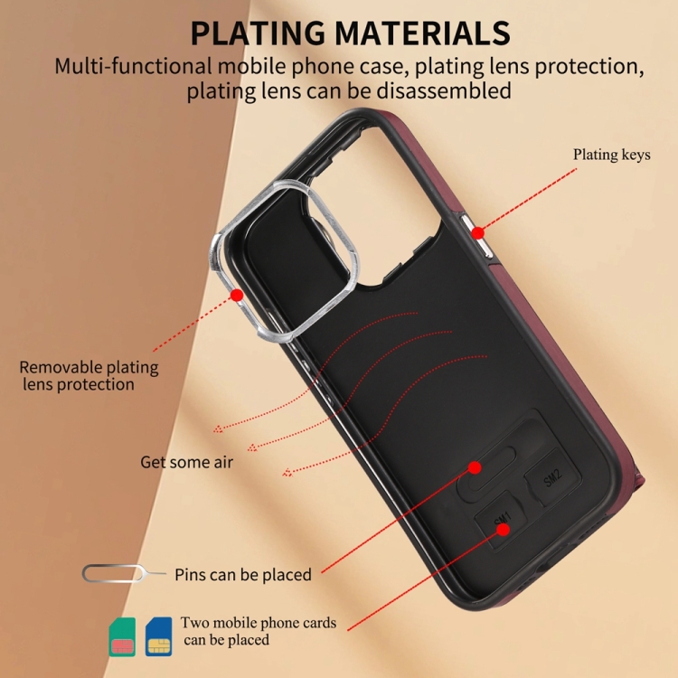 For iPhone 11 Brushed Texture Wallet Ring Holder Phone Case(Wine Red) For iPhone 11 Brushed Texture Wallet Ring Holder Phone Case(Wine Red)