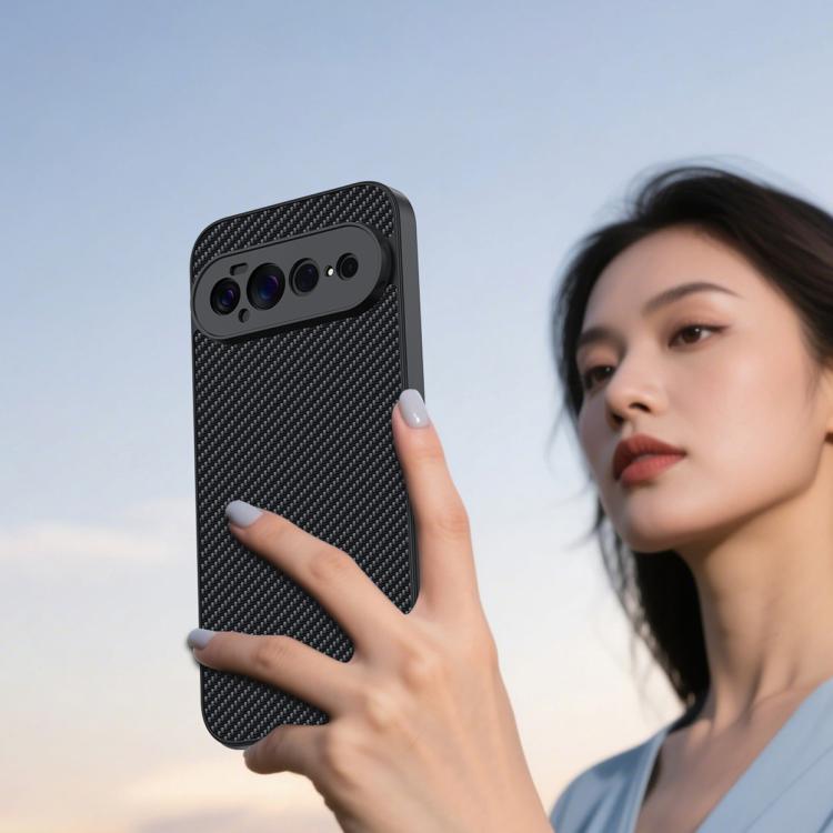 For Google Pixel 11 Pro XL Ultra-thin Carbon Fiber Texture Printing Phone Case(Black)