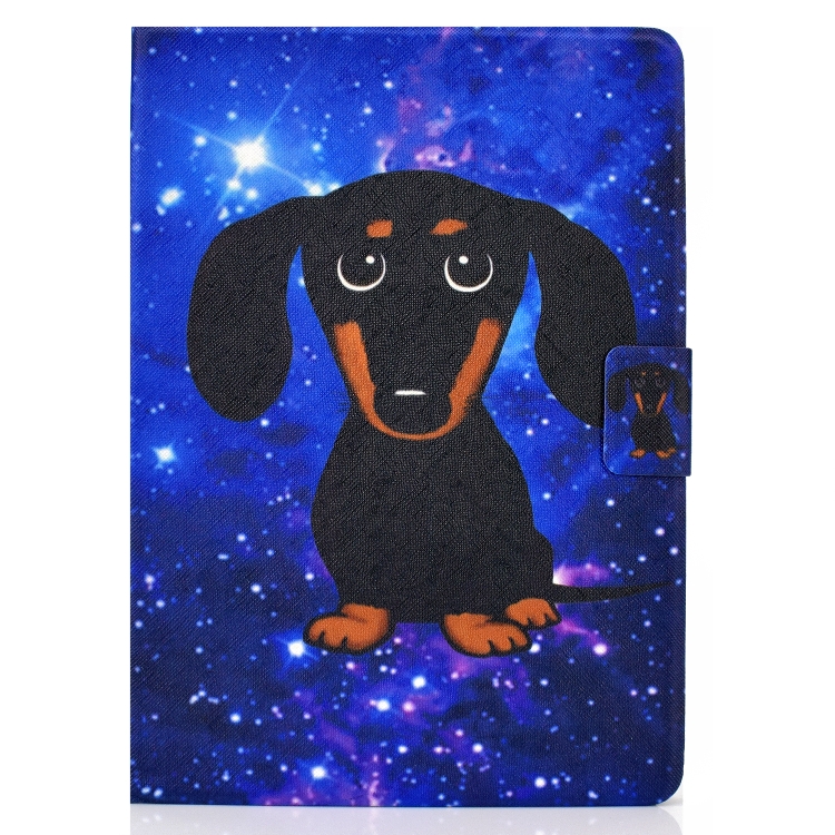 For iPad Air / Air 2 / iPad 9.7 2017 / 2018 TPU Electric Pressed Horizontal Flip Leather Case with Holder & Card Slot & Sleep / Wake-up Function(Little Black Dog) For iPad Air / Air 2 / iPad 9.7 2017 / 2018 TPU Electric Pressed Horizontal Flip Leather Case with Holder & Card Slot & Sleep / Wake-up Function(Little Black Dog)