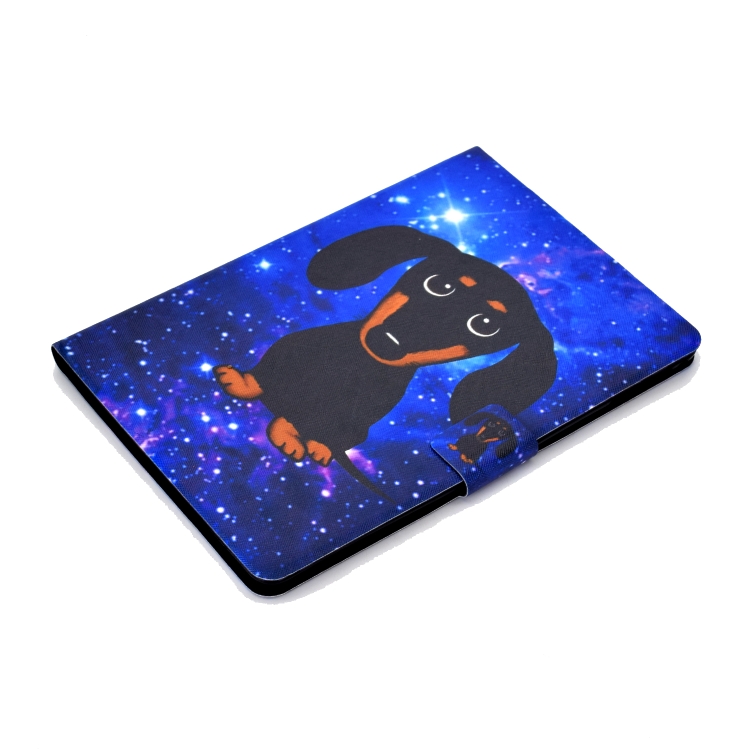 For iPad Air / Air 2 / iPad 9.7 2017 / 2018 TPU Electric Pressed Horizontal Flip Leather Case with Holder & Card Slot & Sleep / Wake-up Function(Little Black Dog) For iPad Air / Air 2 / iPad 9.7 2017 / 2018 TPU Electric Pressed Horizontal Flip Leather Case with Holder & Card Slot & Sleep / Wake-up Function(Little Black Dog)