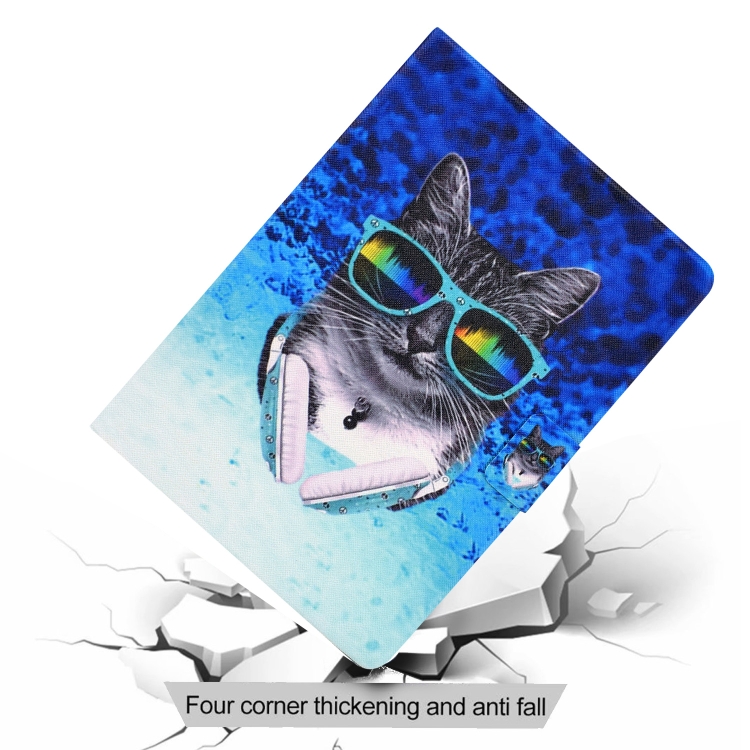 For iPad mini 5 / 4 / 3 / 2 / 1 TPU Electric Pressed Horizontal Flip Leather Case with Holder & Card Slot & Sleep / Wake-up Function(Headphone Cat) For iPad mini 5 / 4 / 3 / 2 / 1 TPU Electric Pressed Horizontal Flip Leather Case with Holder & Card Slot & Sleep / Wake-up Function(Headphone Cat)