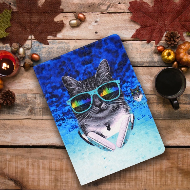 For iPad mini 5 / 4 / 3 / 2 / 1 TPU Electric Pressed Horizontal Flip Leather Case with Holder & Card Slot & Sleep / Wake-up Function(Headphone Cat) For iPad mini 5 / 4 / 3 / 2 / 1 TPU Electric Pressed Horizontal Flip Leather Case with Holder & Card Slot & Sleep / Wake-up Function(Headphone Cat)