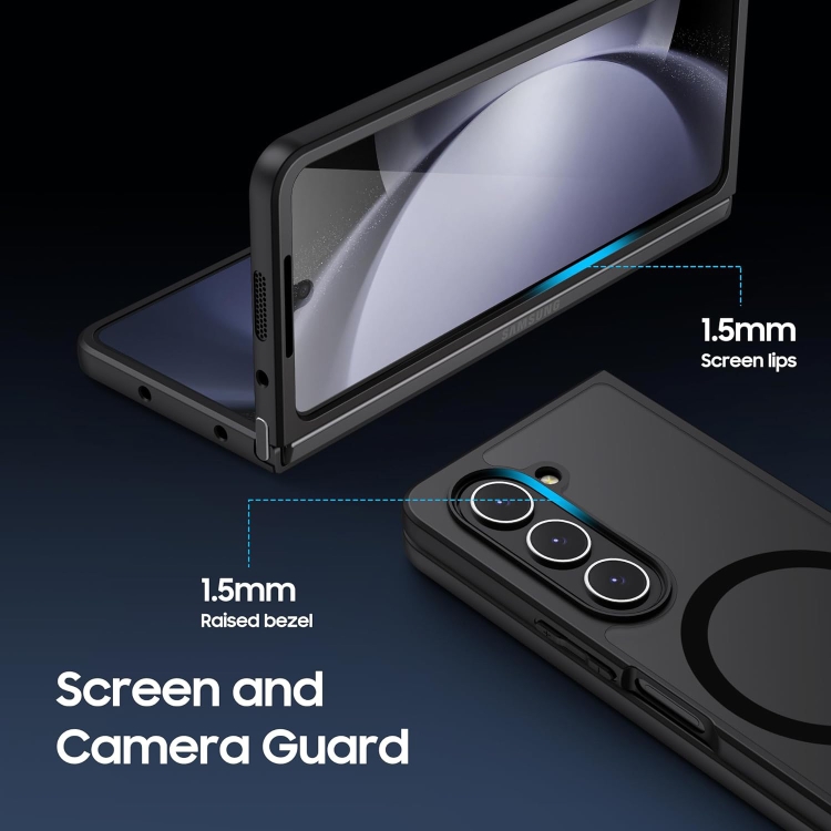For Samsung Galaxy Z Fold4 MagSafe Ultra-thin Translucent PC+TPU Phone Case(Black)