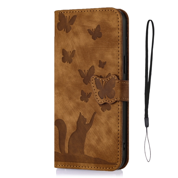 For Samsung Galaxy S23 5G Butterfly Cat Embossing Flip Leather Phone Case(Brown) For Samsung Galaxy S23 5G Butterfly Cat Embossing Flip Leather Phone Case(Brown)