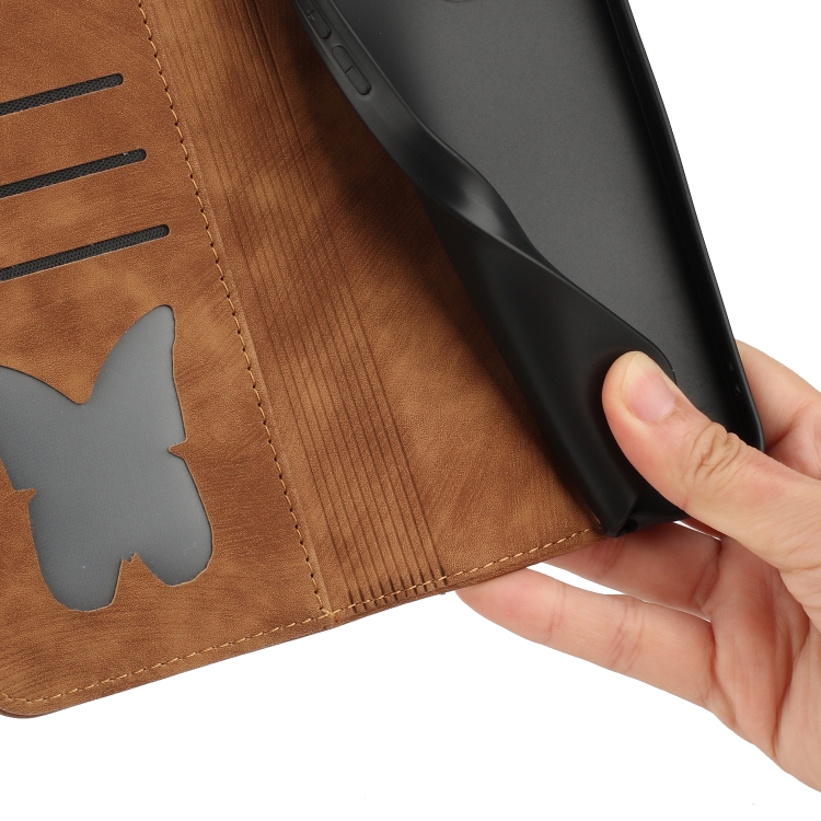For Samsung Galaxy S23 5G Butterfly Cat Embossing Flip Leather Phone Case(Brown) For Samsung Galaxy S23 5G Butterfly Cat Embossing Flip Leather Phone Case(Brown)