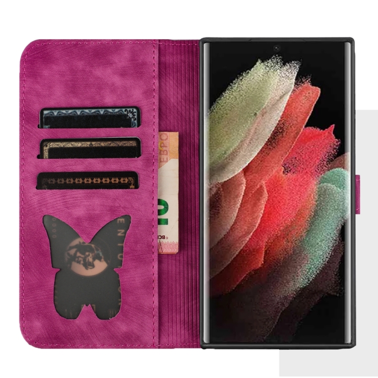 For Samsung Galaxy S24 Ultra 5G Butterfly Cat Embossing Flip Leather Phone Case(Pink) For Samsung Galaxy S24 Ultra 5G Butterfly Cat Embossing Flip Leather Phone Case(Pink)