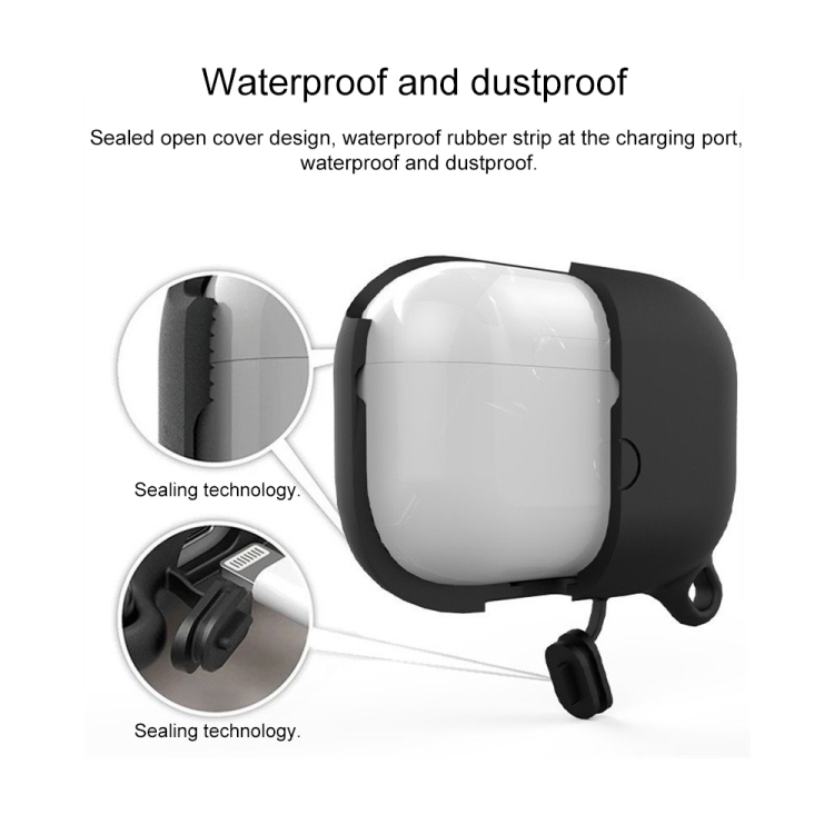 For Airpods Pro Waterproof Wireless Earphone Protective Case with Hook(Yellow) For Airpods Pro Waterproof Wireless Earphone Protective Case with Hook(Yellow)