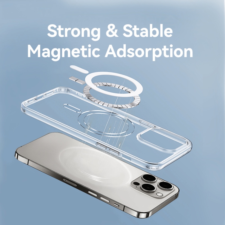 Para iPhone 15 Pro Max USAMS Ice Magnet Series MagSafe PC + Funda