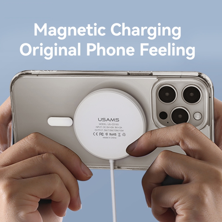 Para iPhone 15 Pro Max USAMS Ice Magnet Series MagSafe PC + Funda