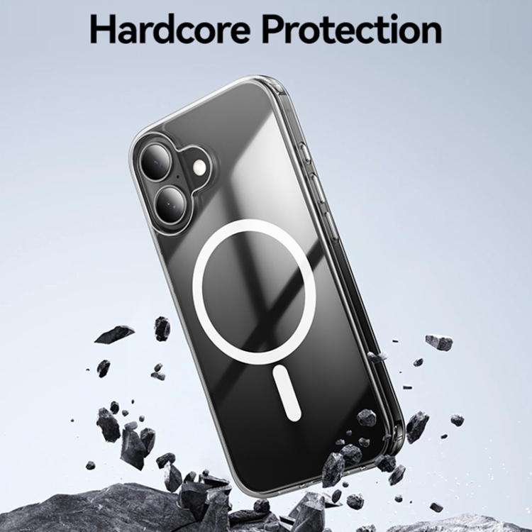 For iPhone 16 Pro USAMS Ice Magnet Series MagSafe PC Hybrid TPU Phone Case(Transparent) For iPhone 16 Pro USAMS Ice Magnet Series MagSafe PC Hybrid TPU Phone Case(Transparent)