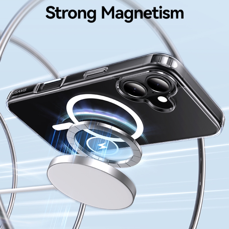 For iPhone 16 Pro USAMS Ice Magnet Series MagSafe PC Hybrid TPU Phone Case(Transparent) For iPhone 16 Pro USAMS Ice Magnet Series MagSafe PC Hybrid TPU Phone Case(Transparent)