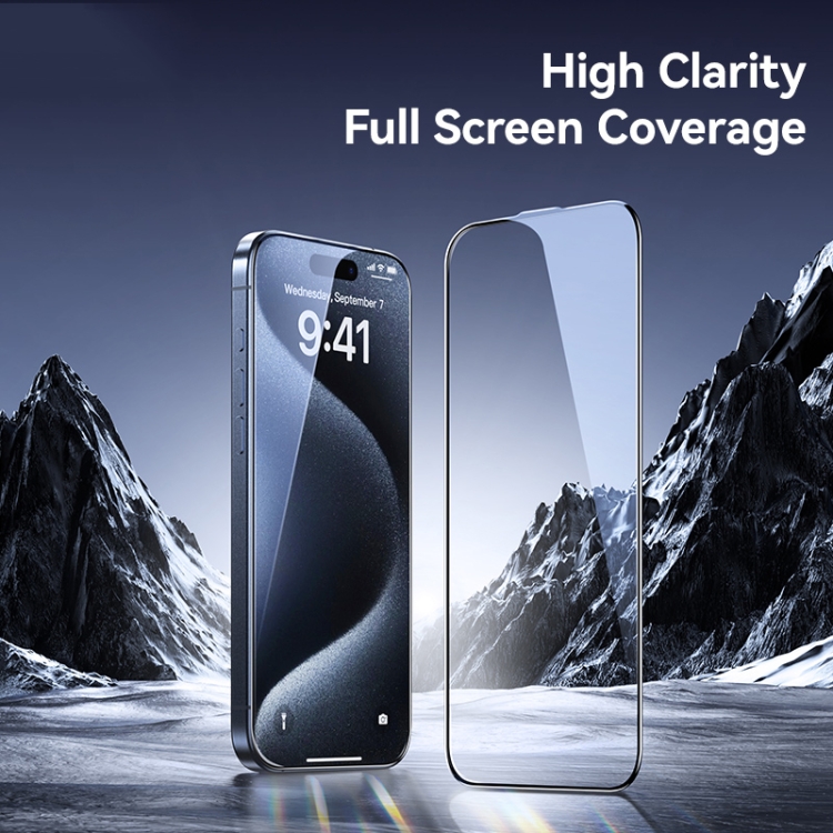 For iPhone 16 Pro Max USAMS 0.3mm 9D High Alumina Full Screen Tempered Film(Black) For iPhone 16 Pro Max USAMS 0.3mm 9D High Alumina Full Screen Tempered Film(Black)