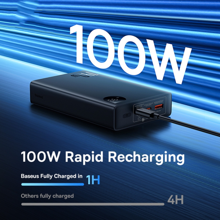 Baseus Adaman 24000mAh 140W Digital Display Fast Charging Power Bank(Black) - 6