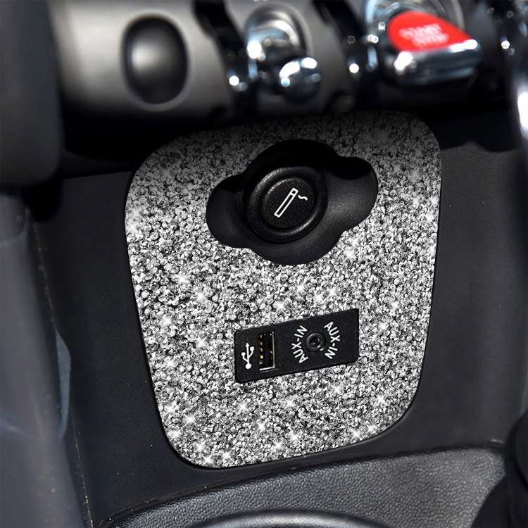 mini cooper cigarette lighter cover For BMW Mini Cooper F56 Car F Chassis Cigarette Lighter Cover Diamond  Decoration Sticker