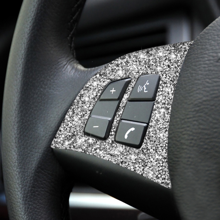 Autocollant de décoration en diamant pour boutons de volant de voiture, 2  pièces, pour BMW X5 E70 2008 – 2013, conduite à gauche et à droite