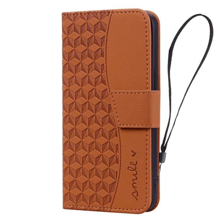 For iPhone 16 Pro Business Diamond Buckle Leather Phone Case with Lanyard(Brown) For iPhone 16 Pro Business Diamond Buckle Leather Phone Case with Lanyard(Brown)