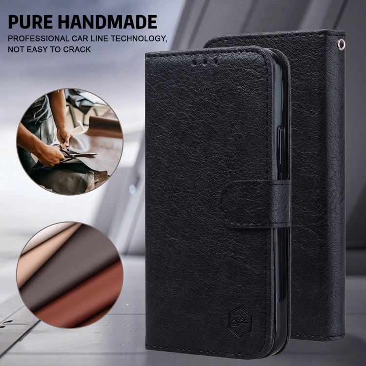 For Samsung Galaxy S24 Ultra 5G Skin Feeling Oil Leather Texture PU + TPU Phone Case(Black) For Samsung Galaxy S24 Ultra 5G Skin Feeling Oil Leather Texture PU + TPU Phone Case(Black)