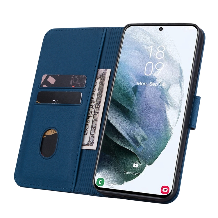 For Samsung Galaxy S21 5G Diamond Buckle Leather Phone Case with Lanyard(Royal Blue) For Samsung Galaxy S21 5G Diamond Buckle Leather Phone Case with Lanyard(Royal Blue)