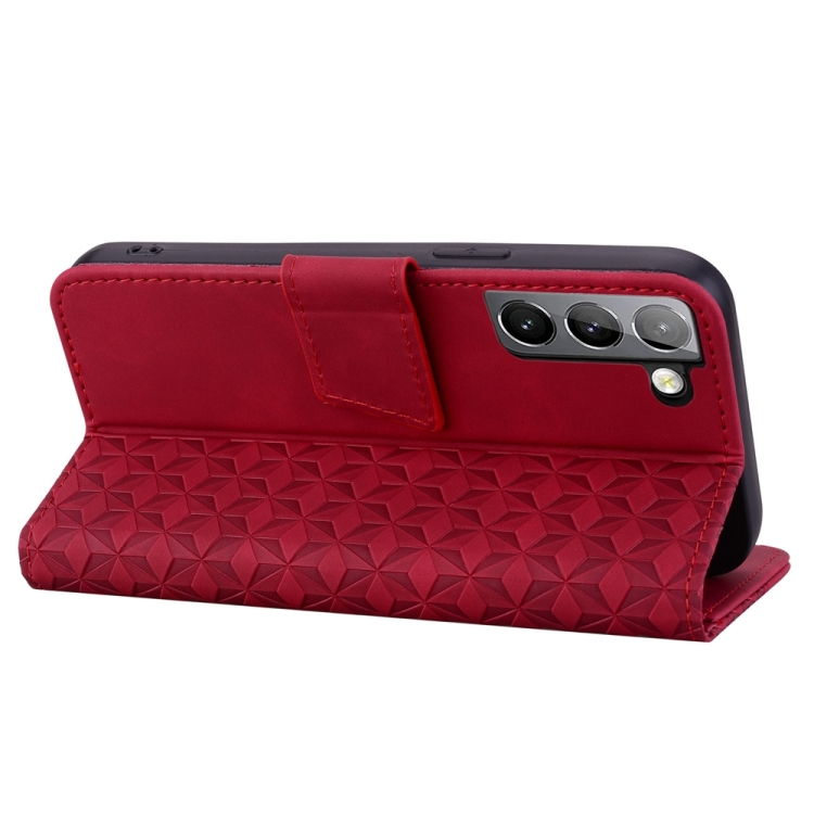 For Samsung Galaxy S21+ 5G Diamond Buckle Leather Phone Case with Lanyard(Wine Red) For Samsung Galaxy S21+ 5G Diamond Buckle Leather Phone Case with Lanyard(Wine Red)