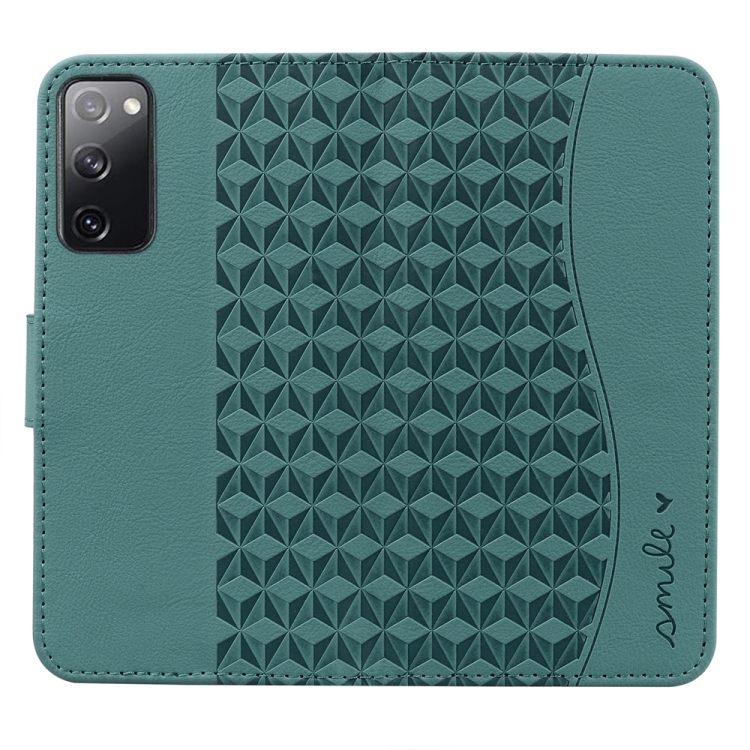 For Samsung Galaxy S20 FE 5G Diamond Buckle Leather Phone Case with Lanyard(Green) For Samsung Galaxy S20 FE 5G Diamond Buckle Leather Phone Case with Lanyard(Green)