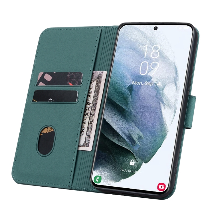 For Samsung Galaxy S20 FE 5G Diamond Buckle Leather Phone Case with Lanyard(Green) For Samsung Galaxy S20 FE 5G Diamond Buckle Leather Phone Case with Lanyard(Green)