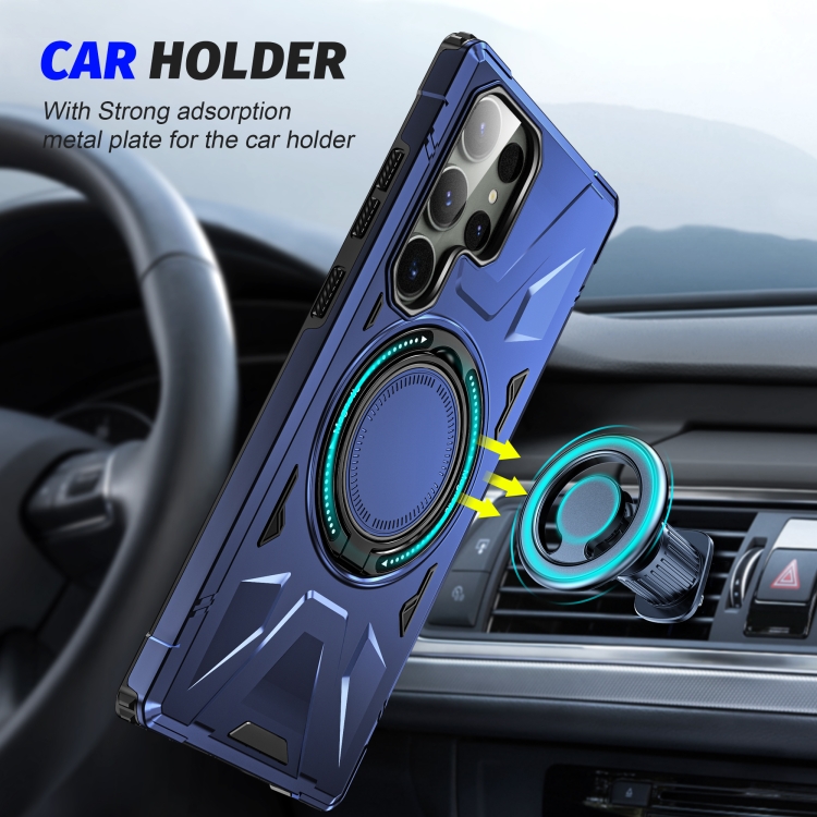 For Samsung Galaxy S23+ 5G MagSafe Magnetic Shockproof Phone Case with Ring Holder(Navy Blue) For Samsung Galaxy S23+ 5G MagSafe Magnetic Shockproof Phone Case with Ring Holder(Navy Blue)