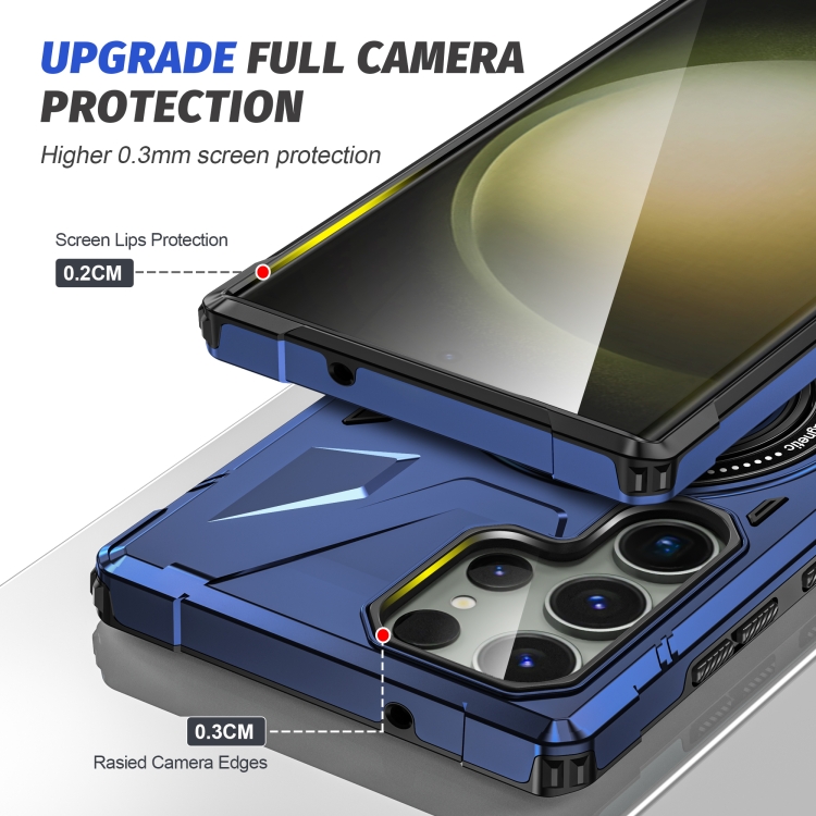 For Samsung Galaxy S23+ 5G MagSafe Magnetic Shockproof Phone Case with Ring Holder(Navy Blue) For Samsung Galaxy S23+ 5G MagSafe Magnetic Shockproof Phone Case with Ring Holder(Navy Blue)