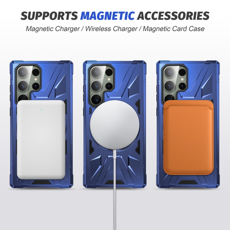 For Samsung Galaxy S23+ 5G MagSafe Magnetic Shockproof Phone Case with Ring Holder(Navy Blue) For Samsung Galaxy S23+ 5G MagSafe Magnetic Shockproof Phone Case with Ring Holder(Navy Blue)