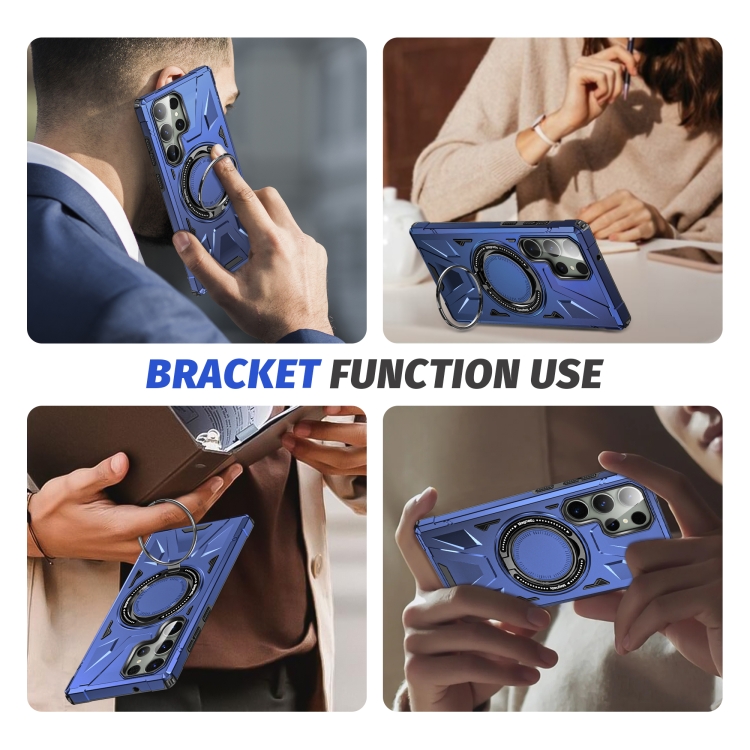 For Samsung Galaxy S23+ 5G MagSafe Magnetic Shockproof Phone Case with Ring Holder(Navy Blue) For Samsung Galaxy S23+ 5G MagSafe Magnetic Shockproof Phone Case with Ring Holder(Navy Blue)
