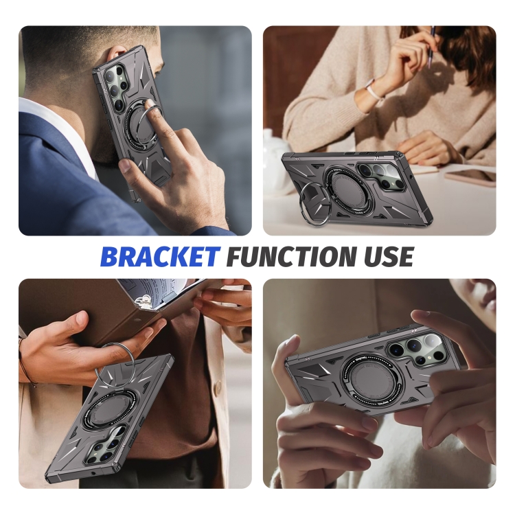 For Samsung Galaxy S23+ 5G MagSafe Magnetic Shockproof Phone Case with Ring Holder(Dark Grey) For Samsung Galaxy S23+ 5G MagSafe Magnetic Shockproof Phone Case with Ring Holder(Dark Grey)