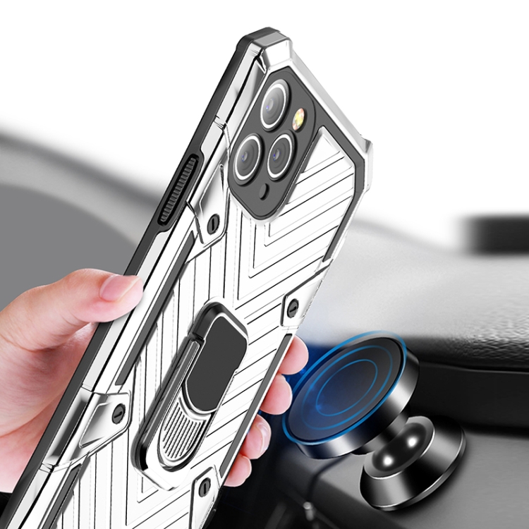 For iPhone 11 Pro Max Cool Armor PC+TPU Shockproof Case with 360 Degree Rotation Ring Holder(Silver) For iPhone 11 Pro Max Cool Armor PC+TPU Shockproof Case with 360 Degree Rotation Ring Holder(Silver)