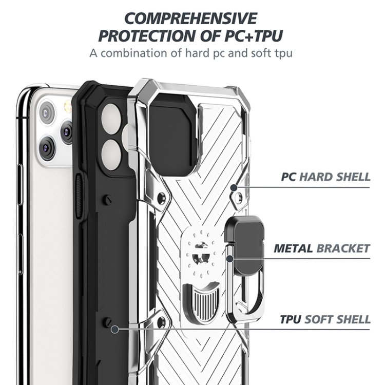 For iPhone 11 Pro Max Cool Armor PC+TPU Shockproof Case with 360 Degree Rotation Ring Holder(Silver) For iPhone 11 Pro Max Cool Armor PC+TPU Shockproof Case with 360 Degree Rotation Ring Holder(Silver)