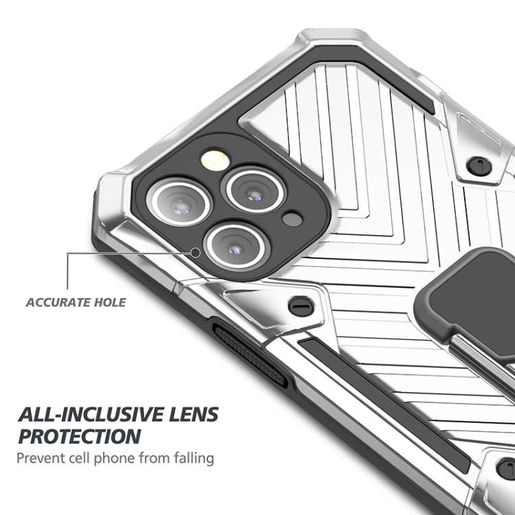 For iPhone 11 Pro Max Cool Armor PC+TPU Shockproof Case with 360 Degree Rotation Ring Holder(Silver) For iPhone 11 Pro Max Cool Armor PC+TPU Shockproof Case with 360 Degree Rotation Ring Holder(Silver)