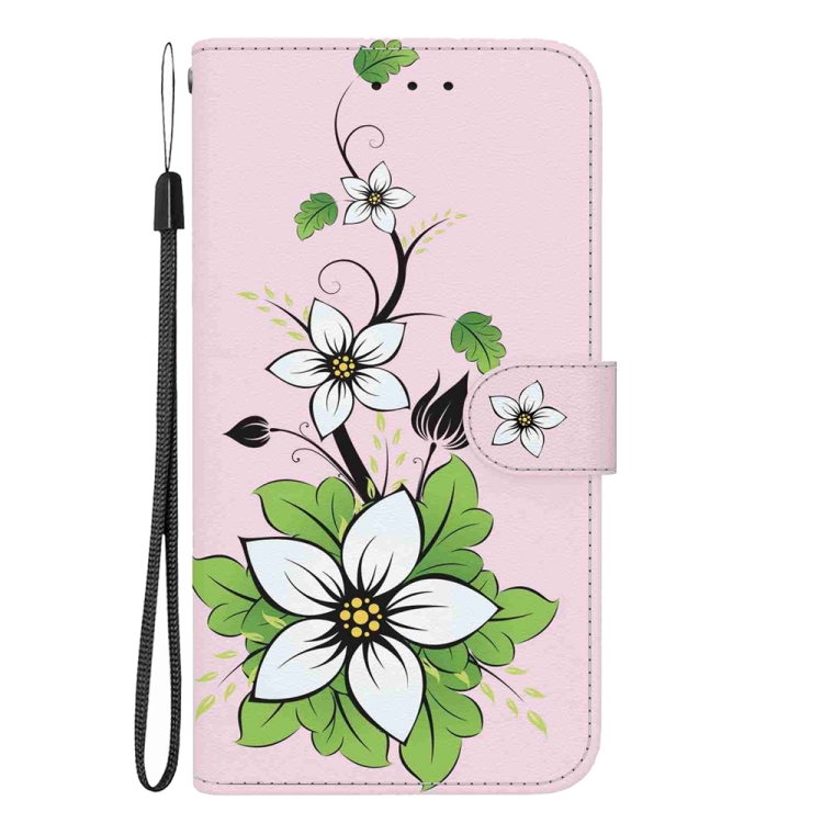 For Samsung Galaxy S24 Ultra 5G Crystal Texture Colored Drawing Leather Phone Case(Lily) For Samsung Galaxy S24 Ultra 5G Crystal Texture Colored Drawing Leather Phone Case(Lily)