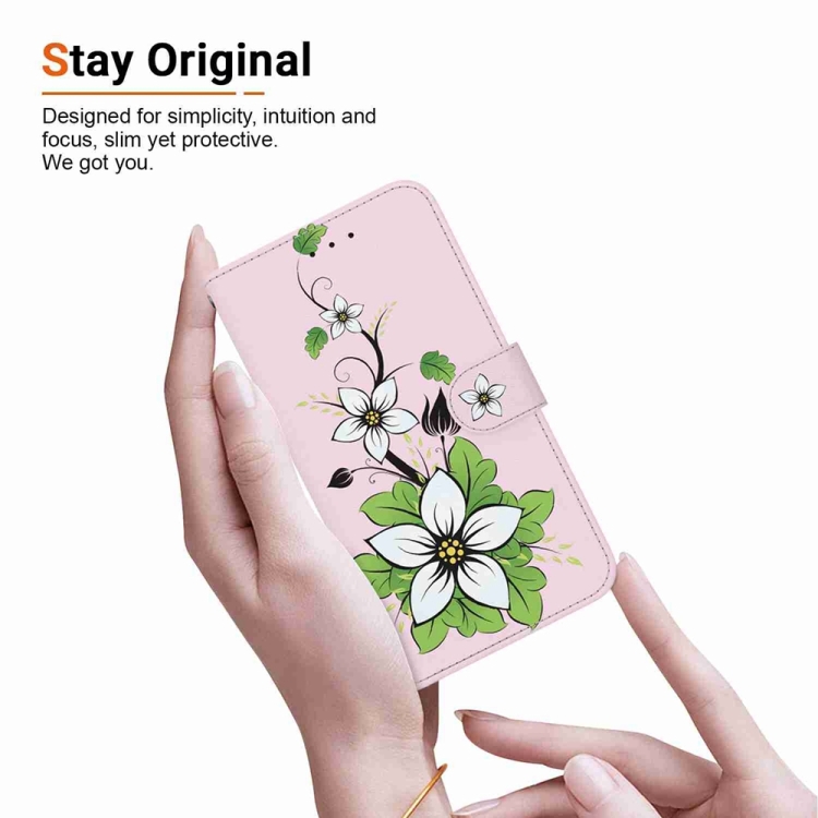 For Samsung Galaxy S24 Ultra 5G Crystal Texture Colored Drawing Leather Phone Case(Lily) For Samsung Galaxy S24 Ultra 5G Crystal Texture Colored Drawing Leather Phone Case(Lily)