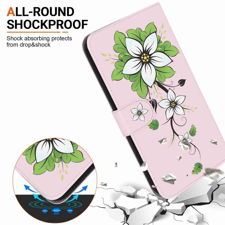 For Samsung Galaxy S24 Ultra 5G Crystal Texture Colored Drawing Leather Phone Case(Lily) For Samsung Galaxy S24 Ultra 5G Crystal Texture Colored Drawing Leather Phone Case(Lily)
