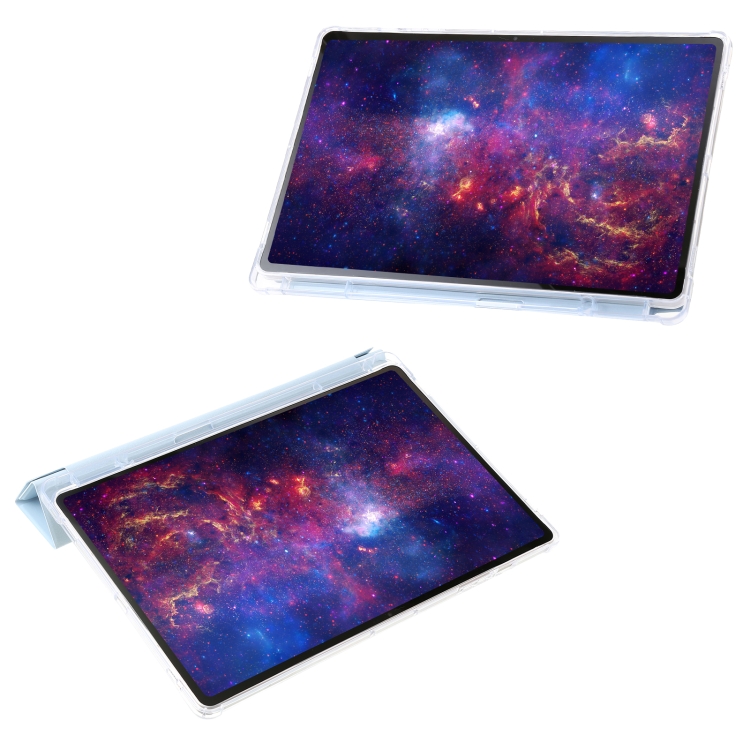For Samsung Galaxy Tab S9 Clear Acrylic Deformation Leather Tablet Case(Ice Blue) For Samsung Galaxy Tab S9 Clear Acrylic Deformation Leather Tablet Case(Ice Blue)