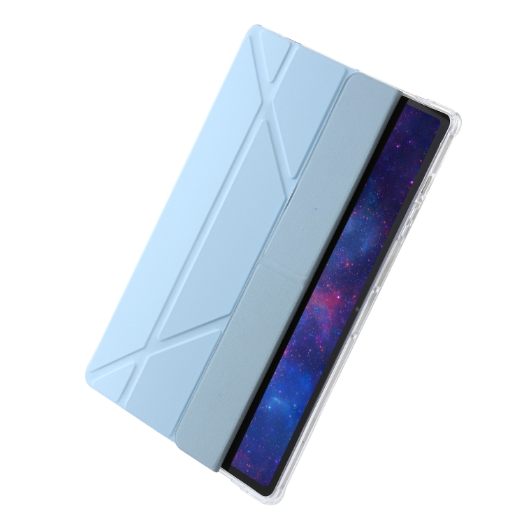 For Samsung Galaxy Tab S9 Clear Acrylic Deformation Leather Tablet Case(Ice Blue) For Samsung Galaxy Tab S9 Clear Acrylic Deformation Leather Tablet Case(Ice Blue)