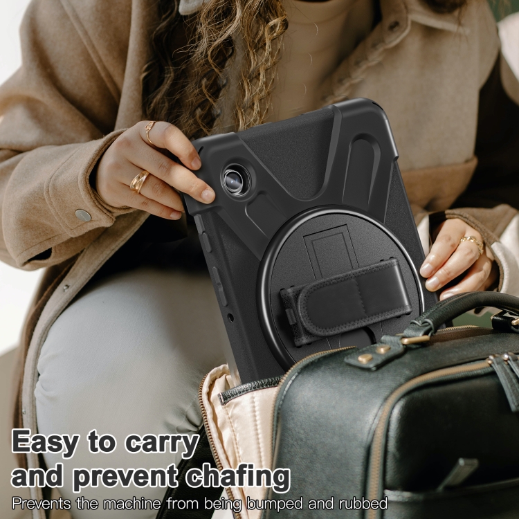 For Samsung Galaxy Tab A9+ Rotary Handle Grab TPU + PC Tablet Case(Black) - 3