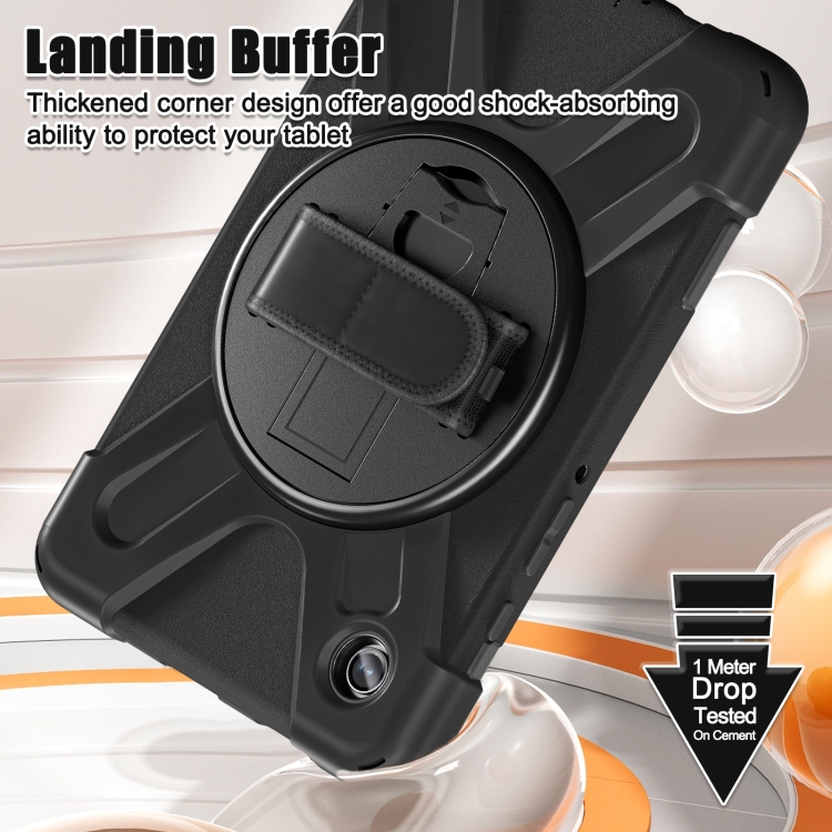 For Samsung Galaxy Tab A9+ Rotary Handle Grab TPU + PC Tablet Case(Black) - 5