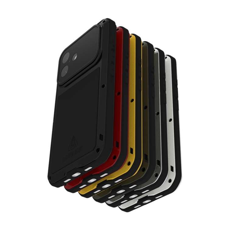 For iPhone 16 Pro Max LOVE MEI Metal Shockproof Life Waterproof Dustproof Phone Case(Black) For iPhone 16 Pro Max LOVE MEI Metal Shockproof Life Waterproof Dustproof Phone Case(Black)