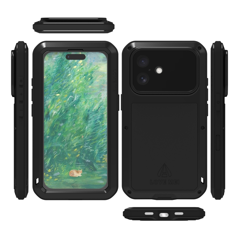 For iPhone 16 LOVE MEI Metal Shockproof Life Waterproof Dustproof Phone Case(Army Green) For iPhone 16 LOVE MEI Metal Shockproof Life Waterproof Dustproof Phone Case(Army Green)