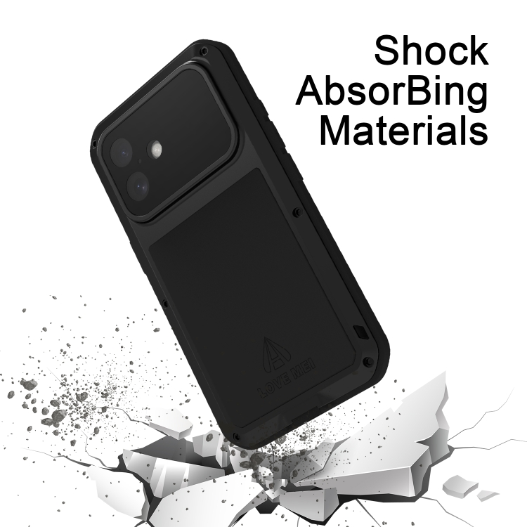 For iPhone 16 LOVE MEI Metal Shockproof Life Waterproof Dustproof Phone Case(Army Green) For iPhone 16 LOVE MEI Metal Shockproof Life Waterproof Dustproof Phone Case(Army Green)